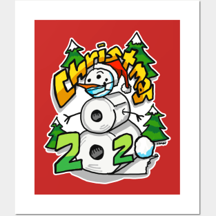 Christmas 2020 toilet paper snowman Posters and Art